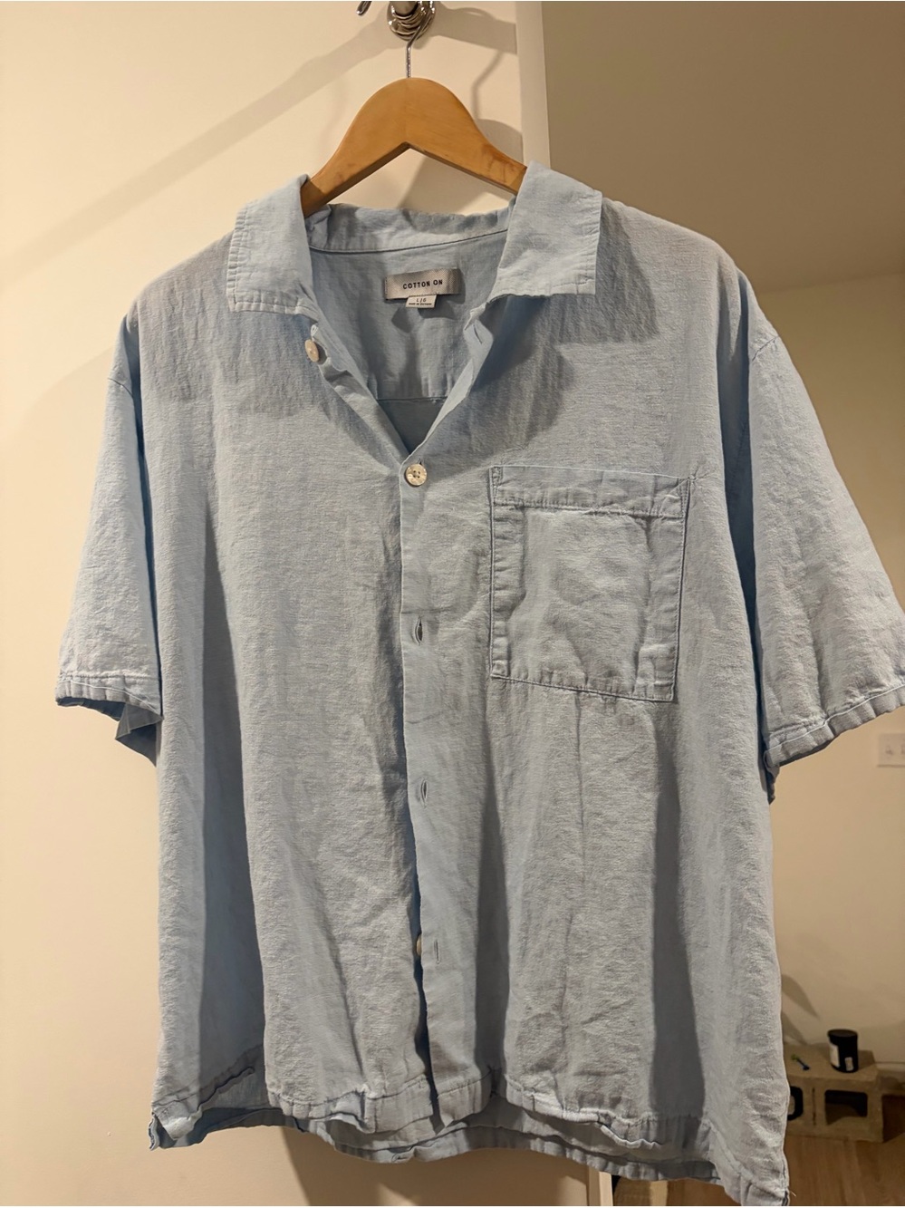 Cotton on 100% linen relaxed shirt